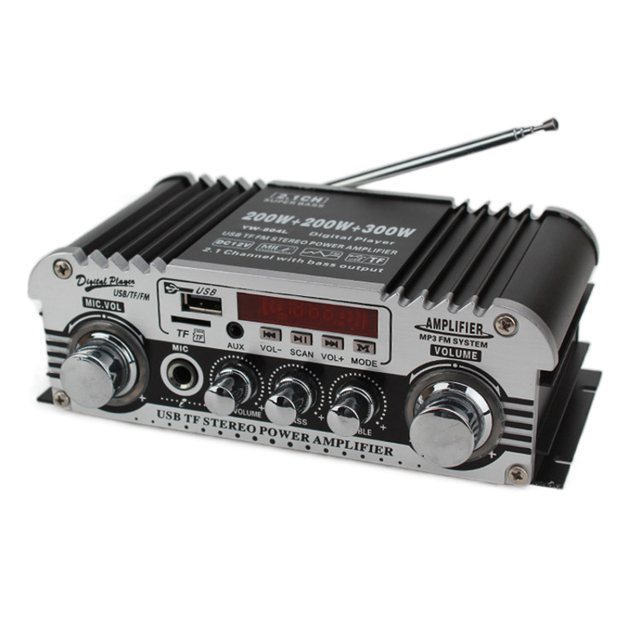 HiFi Car Audio Amplifier Car Stereo Player 12V Auto Sound Subwoofer Amplifier for Home and Club