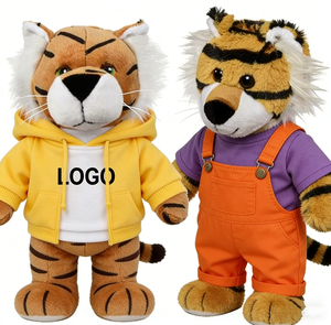 Peluche <span class=keywords><strong>Tigre</strong></span> con Logo Stampato, Giocattolo Morbido Personalizzato all'Ingrosso, Animale Selvatico Cartoon con Maglietta - Product Image 4