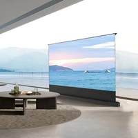 Écran de projection 4K 84 pouces MAX 2025 avec cadre fixe, projection à longue portée, rideau CLR Black Diamond, compatible 3D 4K 8K