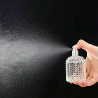 Botella de Perfume de Vidrio Vacía Personalizable, 30ml 50ml 100ml, a Prueba de Fugas, con Pulverizador de Aluminio, Tapa con Diseño de Espiga, Color Personalizable