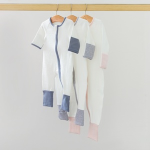 Mềm Mại 100% Cotton Một Mảnh <span class=keywords><strong>Zip</strong></span> Phía Trước Romper Jumpsuit Mùa Xuân Mùa Thu Ngủ Dài Tay Áo Cho Giấc Ngủ Chơi-Có Sẵn Cho Bé Trai Odm - Product Image 2