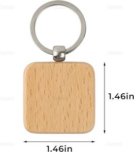 <b>Custom</b> Logo3 Day Sample Production Keychain <b>Key</b> Ring Tags Unfinished Keychains Rectangle Wood Blanks for <b>Key</b> Bag Pocket Travel - Product Image 2