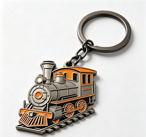 Porte-clés en métal émaillé personnalisé, porte-clés de dessin animé, souvenir en acier inoxydable, cadeau - Product Image 1