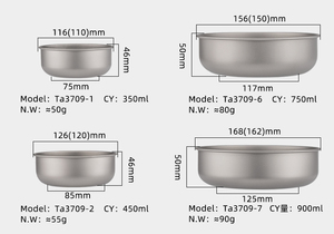 Rover 纯钛双层隔热环保无毒超轻餐具套装，用于盛汤、米饭、麦片 - Product Image 4