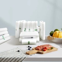 Sac d'emballage de congélation sous vide en plastique transparent imprimé de logo personnalisé rouleau de joint de qualité alimentaire sacs de stockage pour scellant