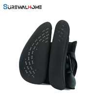 Coussin de soutien lombaire réglable SUREWALHOME pour chaises - Coussin ergonomique pour le dos, idéal pour le bureau, la voiture et les jeux vidéo