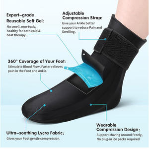 Pak es Gel dapat dipakai ulang fleksibel, untuk cedera kaki pergelangan kaki Tendonitis perawatan fastiitis Plantar Fasciitis paket panas & dingin - Product Image 4