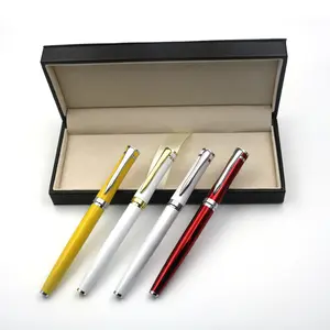 Professionele Gepersonaliseerde Custom Business Beste Geschenkdoos Metalen Rollerball Pen Executive Office Luxe Pennen Voor Mannen
