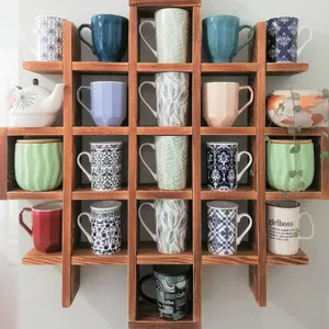 Mensola in legno di forma speciale Vintage espositore a parete porta tazza da tè e caffè porta carta igienica per cucina bagno