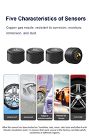Système de surveillance de la pression des pneus de voiture Bluetooth 5.0 TPMS externe avec affichage de l'application téléphone
