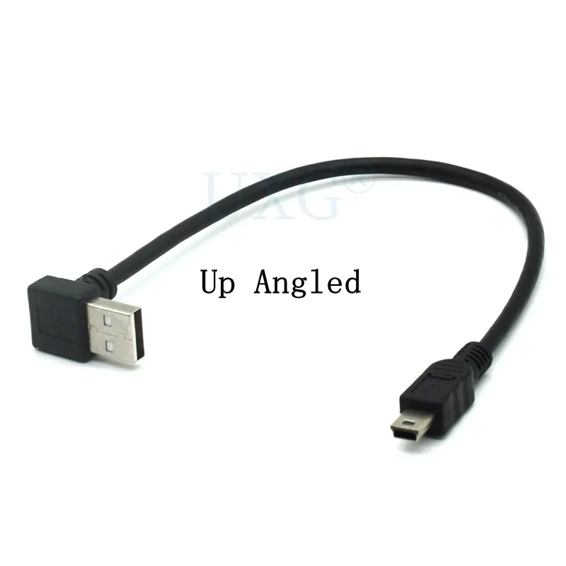 미니 USB 케이블 MP3 블루투스 스피커 충전기 용 90 도 직각 미니 USB 전원 케이블 USB 좌각 미니 충전 케이블