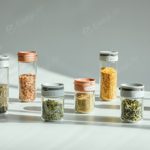 ขวดเครื่องเทศสองชั้นแบบถอดออกได้สำหรับปรุงรสสมุนไพรเครื่องเทศแก้วบอโรซิลิเกตทำด้วยมือขนาด150มล. เป็นมิตรต่อสิ่งแวดล้อม - Product Image 5