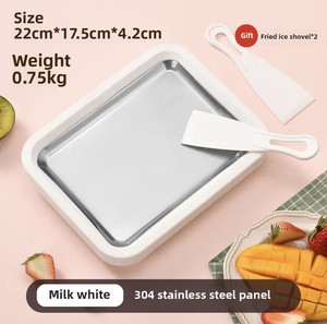 Hộ gia đình nhỏ Tự làm sữa chua & Kem Máy Plug-Free Smoothie & Frying Pan phong cách mới của trẻ em chiên Ice Pan công cụ làm bằng kim loại - Product Image 2