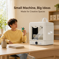 Imprimante 3D WandGo blanche pour la maison, l'école et les projets créatifs, machine d'impression 3D de bureau pour enfants, artisans et l'éducation