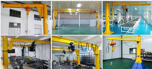Équipement <span class=keywords><strong>de</strong></span> levage à bas prix 90 degrés 180 degrés 360 degrés grue à flèche articulée sur pilier monté au sol - Product Image 6