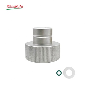 อะแดปเตอร์สำหรับเครื่องทำโซดาอะลูมิเนียม ZimKyfa อะไหล่ฝาครอบวาล์วถัง CO2 สีทอง สีเงิน สีม่วง สำหรับใช้ในครัวเรือน - Product Image 6