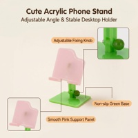 Support de téléphone en acrylique personnalisé en usine, base antidérapante stable, hauteur réglable, support pour iPhone, cadeau pour étudiants