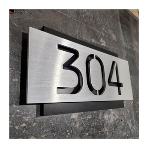 BUOYANT Logo Luxury <b>LED</b> House <b>Numbers</b> PVC and Acrylic Metal Room <b>Number</b> for Hotels Homes Offices Shops - Product Image 1