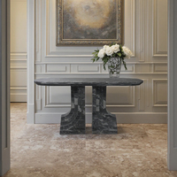 Table console en marbre personnalisée pour restaurant américain de luxe