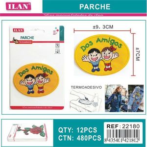 Ilan Parche Dos Amigos 9.3x7cm Termoadesivo per Abbigliamento - Product Image 1