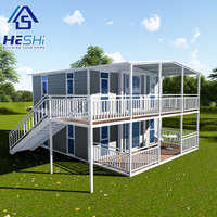 Maison préfabriquée mobile complète de 20 pieds, 40 pieds, 30 pieds, extensible, avec cuisine, conteneur préfabriqué, expédition, maison portable