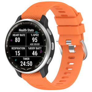 Tali silikon untuk Gamin Vivoactive4, tali jam tangan 18mm 20mm 22mm dengan pola silang silikon Correa - Product Image 4