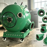 Tambour pneumatique CIPP en acier pour réparation de canalisations sans tranchée, 0,25 MPa, DN60 DN150, antirouille, original Chine