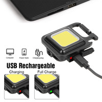 Lampu Kemah Multifungsi Mini USB Power Bank IP44 Tahan Air 2000MAh/3500MAh Senter LED Lampu Gantungan Kunci