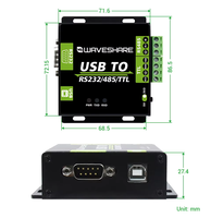 Industrial adaptor Serial multi-protokol, USB ke RS232/RS485/TTL Converter untuk pengembangan tanam & pengujian perangkat