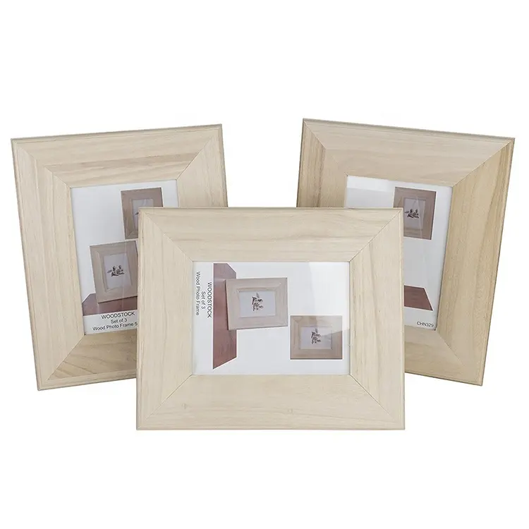 High Quality Wholesale Wooden Picture Frames For Home Decor Wall Mount Pine Wood Picture Frame