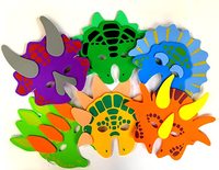 Masque de dinosaure en mousse EVA pour enfants (12 pièces) multicolores, logo personnalisé, pour toutes les fêtes, cosplay créatif et amusant