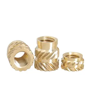 hot melt insert nuts M2 M3 M4 M5 M6 M8 Knurled Brass Heat Staking Threaded Inserts Nut for Injection Molding