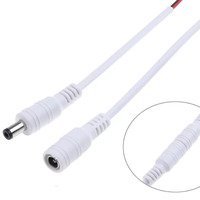 Adaptateur Jack DC QUANWEI pour Bande Lumineuse LED 5.5 X 2.1mm Connecteur de Câble USB Mâle Femelle
