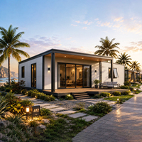 Kit de maison modulaire préfabriquée en acier avec structure en kit, murs isolés, assemblage rapide et conception personnalisée pour les projets
