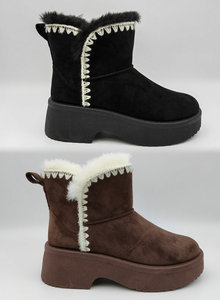 YL608 <span class=keywords><strong>Bottes</strong></span> de neige pour femmes, personnalisées, en fausse fourrure, chaudes et douces, pour l'intérieur, vente en gros - Product Image 4