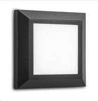 Lumière murale LED extérieure carrée étanche FULIDI en matériau PC, homologuée SAA, P1251 IP65 3.8W CEROHSCB, pour utilisation sur les escaliers