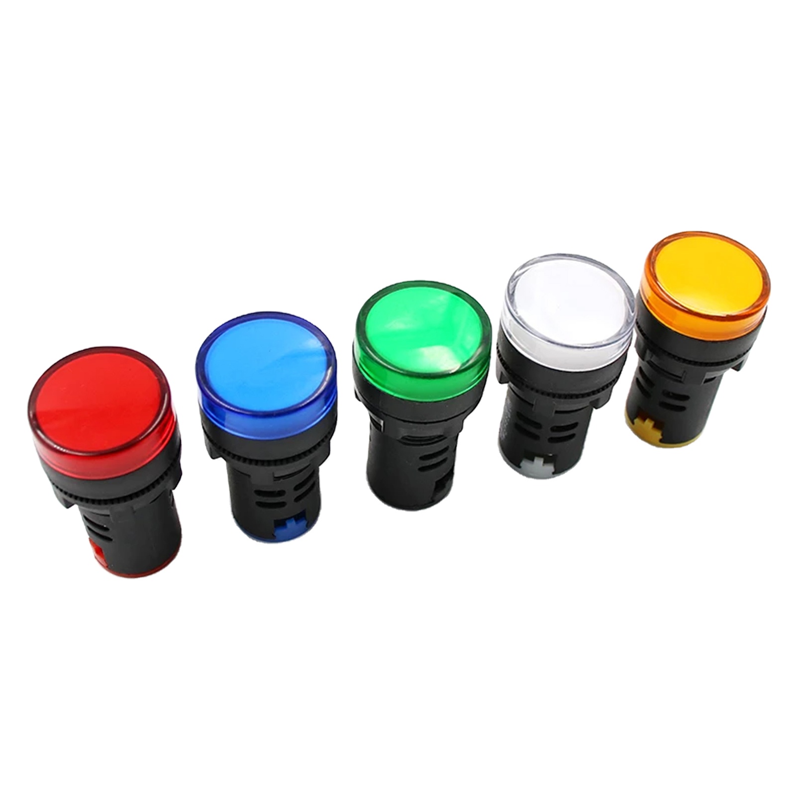 22mm 12V 24V 220V 380V AD16-22 Panel Mount High Brightness LED Power Indicator Pilot Signal Light Lamp Red Green White