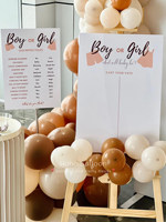 Décor de fête de révélation du sexe de bébé garçon ou fille, accessoires personnalisés, impression numérique moderne sur panneau KT, Chine