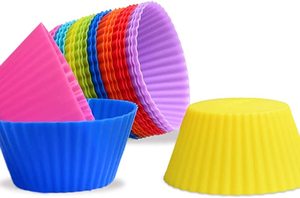 Stampi per muffin <span class=keywords><strong>in</strong></span> <span class=keywords><strong>silicone</strong></span> colorati, riutilizzabili, resistenti al calore, adatti al forno, facili da pulire, antiaderenti, per dolci e cupcake. - Product Image 2
