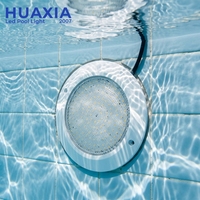 Lampe LED subaquatique Huaxia Patent Slim Flat 10mm 18W RGB à couverture givrée en résine pour piscine