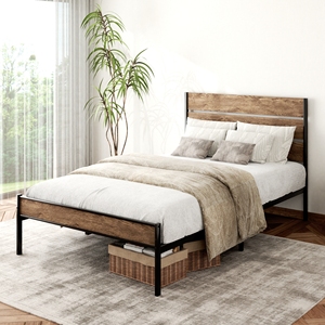 Moderno e Resistente <span class=keywords><strong>Letto</strong></span> Matrimoniale Convertibile <span class=keywords><strong>in</strong></span> Metallo con Design Minimalista <span class=keywords><strong>in</strong></span> <span class=keywords><strong>Ferro</strong></span> e <span class=keywords><strong>Testiera</strong></span> <span class=keywords><strong>in</strong></span> Legno per Uso Scolastico e Domestico - Product Image 2