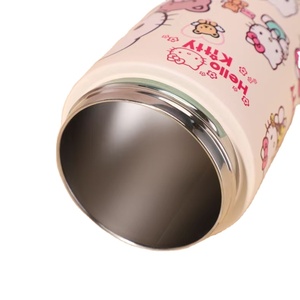 Gobelets isothermes en acier inoxydable de 450 ml à motif dessin animé (Stitches, Kitty, Pika) avec paille, bouteille d'eau pour enfants, vente en gros à prix abordable - Product Image 4