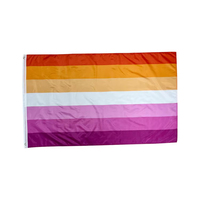 Drapeau de la fierté lesbienne et gay en polyester 3x5ft (90x150cm) personnalisé en gros, impression sérigraphique, pour extérieur