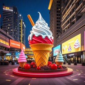 Nouveau design personnalisé <span class=keywords><strong>de</strong></span> <span class=keywords><strong>grande</strong></span> <span class=keywords><strong>glace</strong></span> en fibre <span class=keywords><strong>de</strong></span> verre Popsicle Sculpture crème glacée entreprise résine pour décor <span class=keywords><strong>de</strong></span> fête jardin en gros - Product Image 3