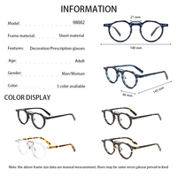 Monturas de Gafas Hechas a Mano, Estilo Retro y Literario, Clásicas y Modernas para Hombre y Mujer, Aptas para Lentes de Miopía, Compatibles con Forma de Rostro Diamante