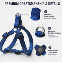 Harnais pour chien personnalisé avec logo, réglable et rembourré, deux anneaux en D métalliques, boucle à dégagement rapide, vente en gros OEM ODM