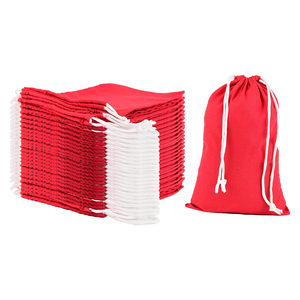 ถุงผ้ารูดเชือกแบบกำหนดเองเป็นมิตรกับสิ่งแวดล้อม ทำจากผ้ามัสลิน สำหรับบรรจุภัณฑ์ ของขวัญ และการจัดเก็บ - Product Image 2