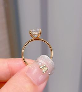 Anillo de Diamante de Laboratorio con Corte Esmeralda de 3 Quilates Xinfly, Anillo de Oro Amarillo de 18k, Color D, Diamante Certificado por IGI, Anillo de Compromiso y Boda - Product Image 4