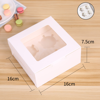 Boîtes de papier pâtisserie gâteau blanc de haute qualité avec fenêtre boîte de papier d'emballage sandwich gâteau
