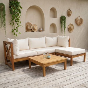 Ensemble de canapé-lit Chesterfield moderne et traditionnel en bois, pour appartement, villa, hôtel, salon extérieur, meubles pliables modulaires - Product Image 3